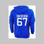 Six Seven 67 stredne hrub&aacute; mikina na zips s kapucou stiahnuteľnou &scaron;n&uacute;rkami